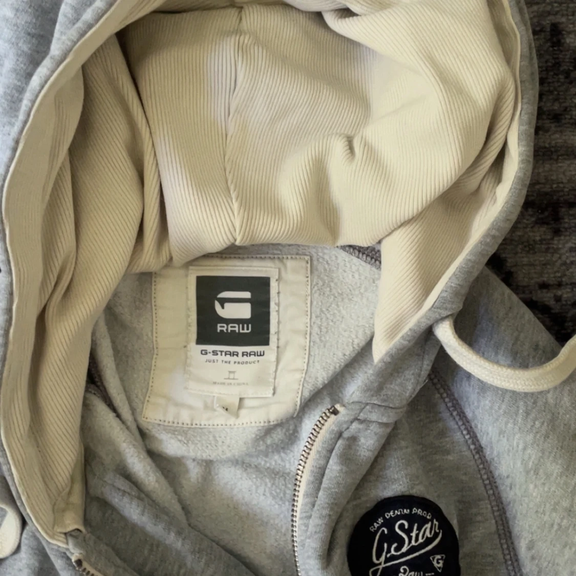 Grå hoodie från G-Star Raw med dragkedja - 3