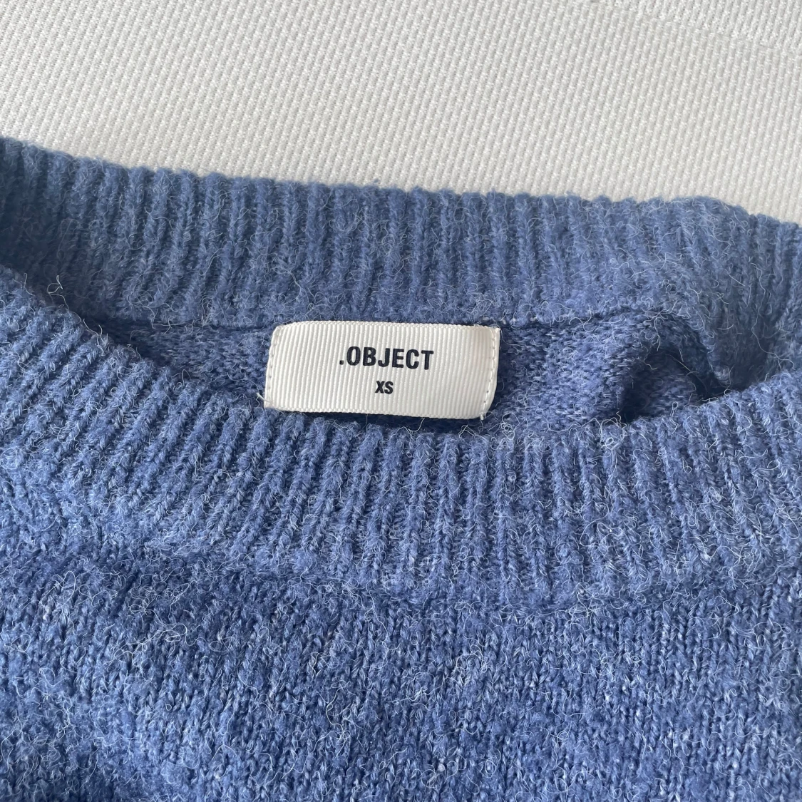 Blå stickad tröja från Object - 1