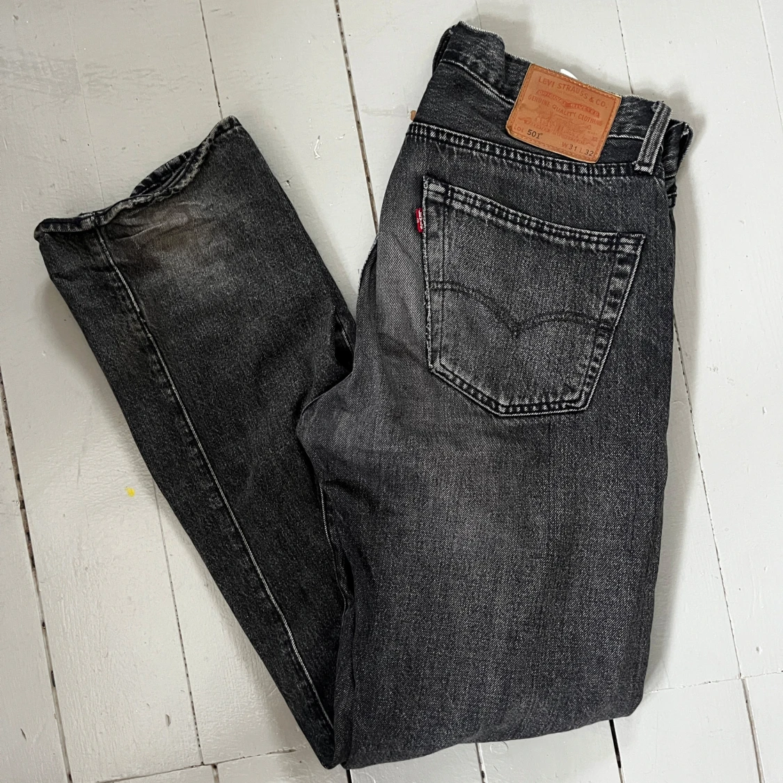 Levi's 501 svarta jeans straight fit