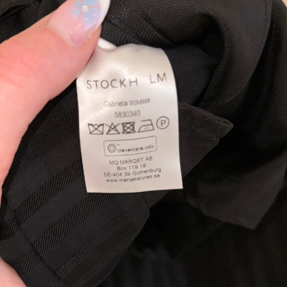 Svarta randiga kostymbyxor Stockh LM - 4