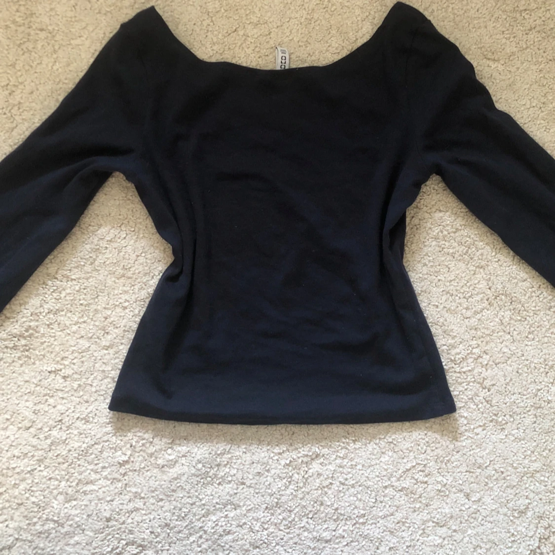 Marinblå offshoulder topp från H&M  - 3