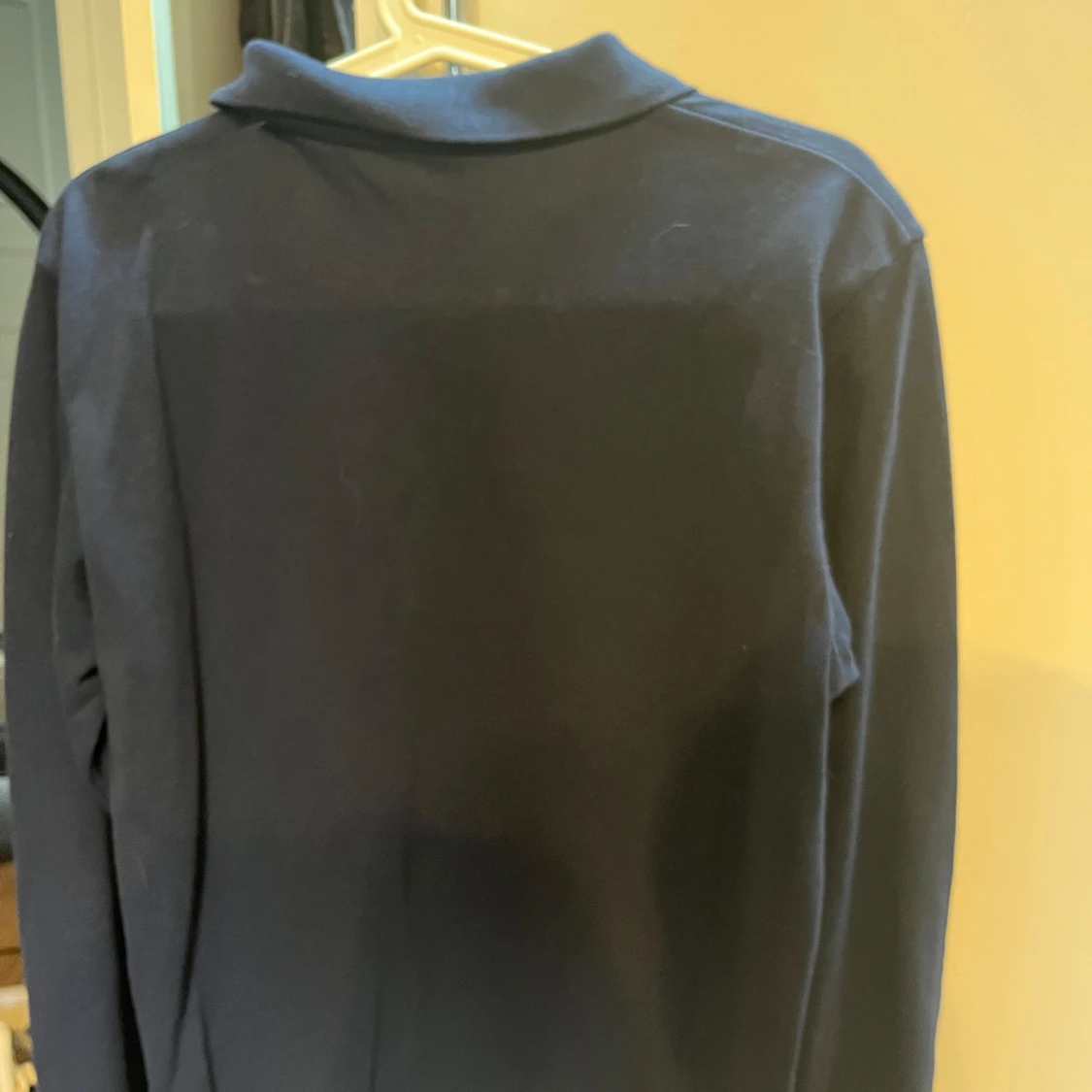 Mörkblå långärmad pikétröja C - 2