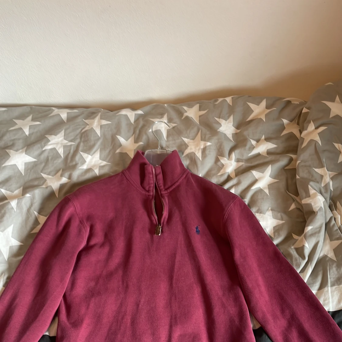 Snygg vinröd halfzip från Ralph Lauren - 1