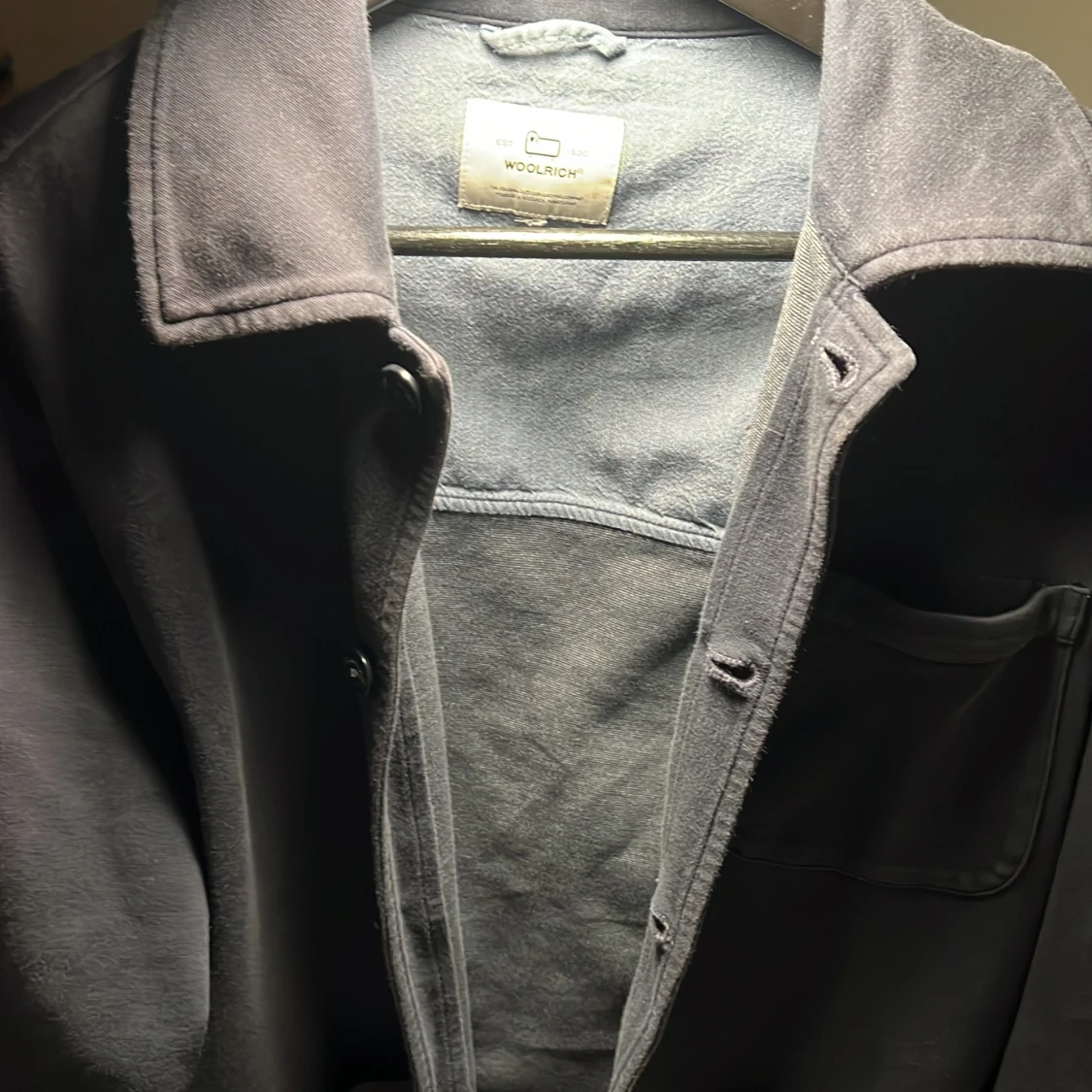 Mörkblå overshirt från Woolrich