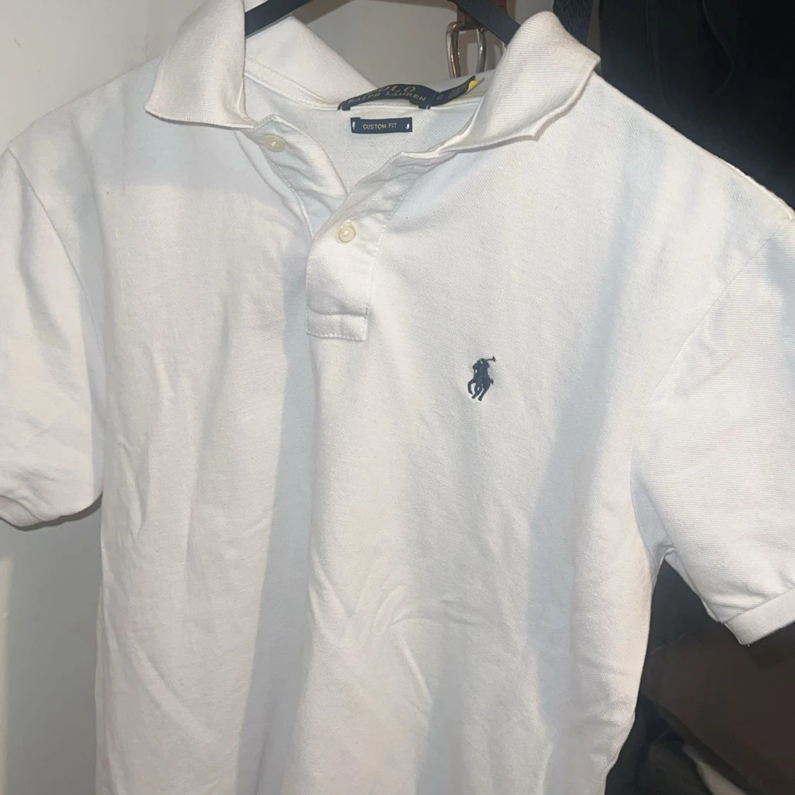 Vit pikétröja från Ralph Lauren S