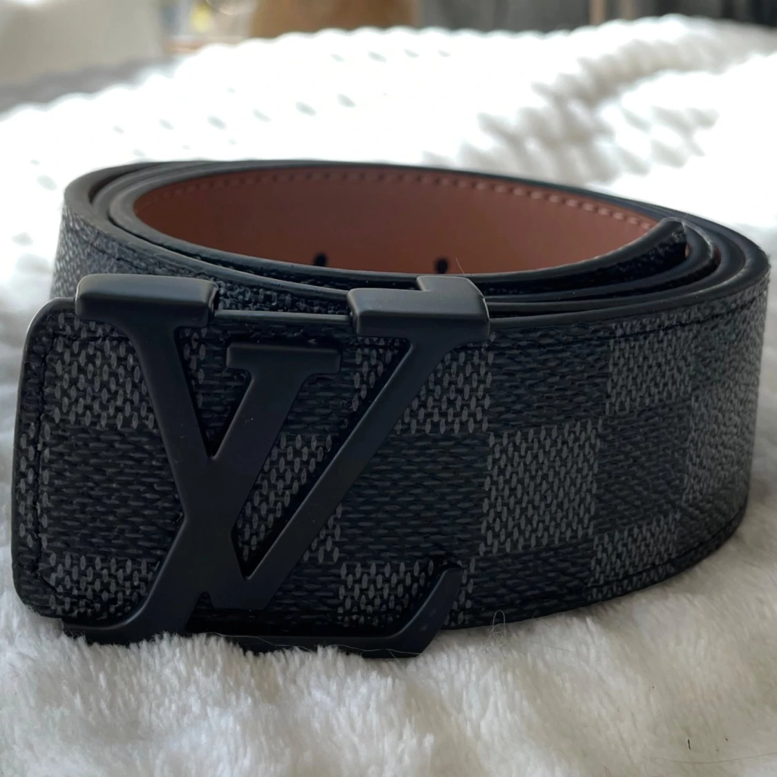 Svart Bälte Rutigt - 90