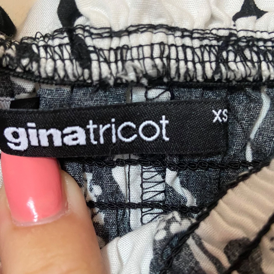 Svartvit långklänning Gina Tricot XS - 2