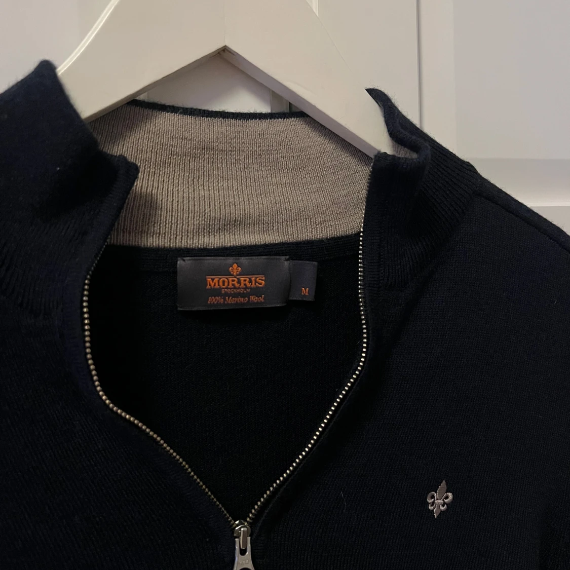 Mörkblå Morris half zip - 2