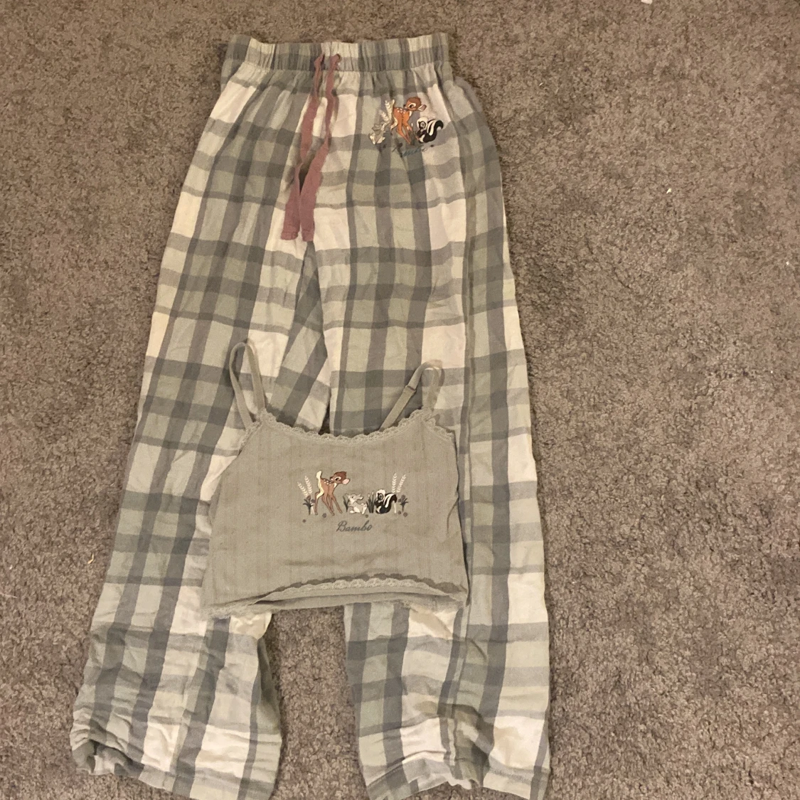 Disney Bambi rutiga pyjamasbyxor XS