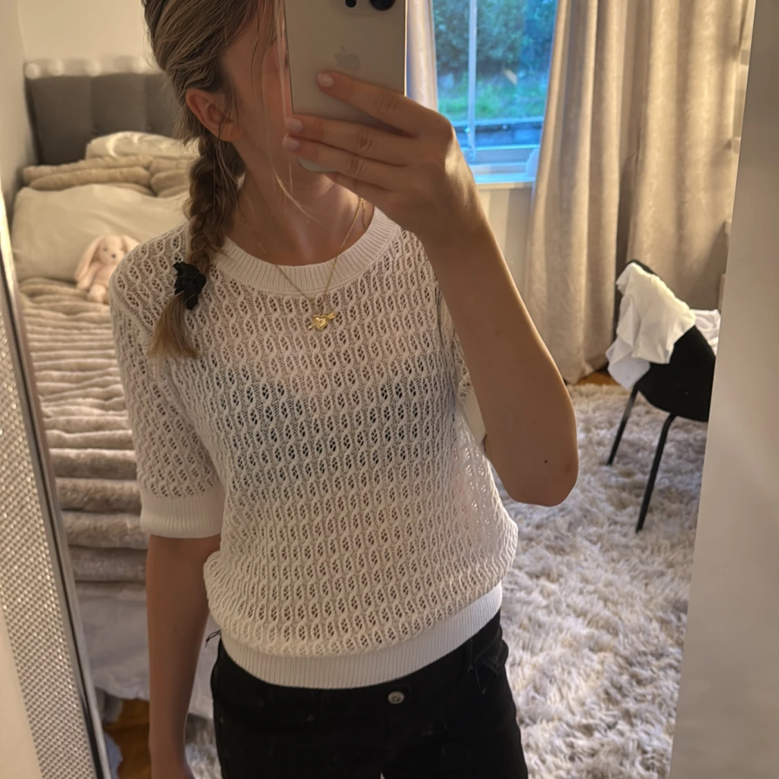 vit stickad tröja - 3