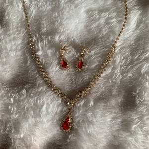 Halsband och örhängen  - Använd endast en gång till bal. ❤️