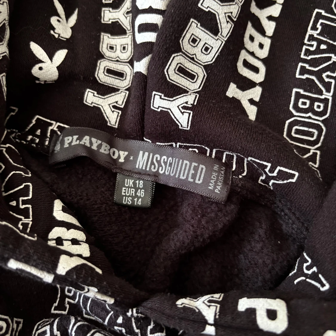 Svart hoodie Playboy x Missguided - 1