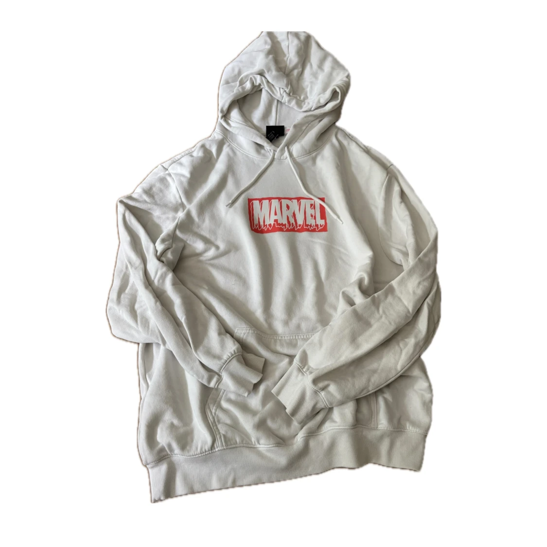 Vit Marvel hoodie från H&M XL