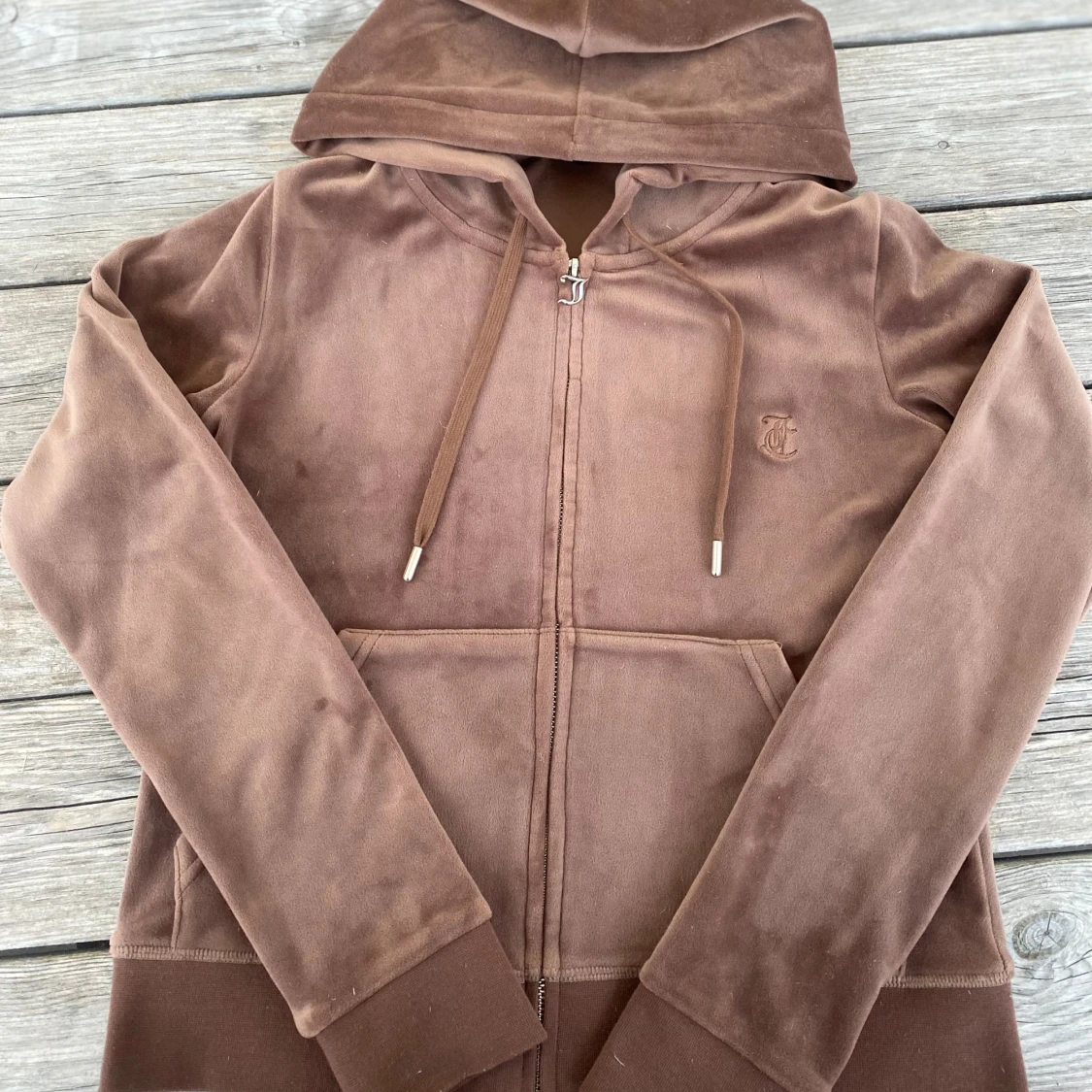 Brun velour hoodie från Juicy Couture