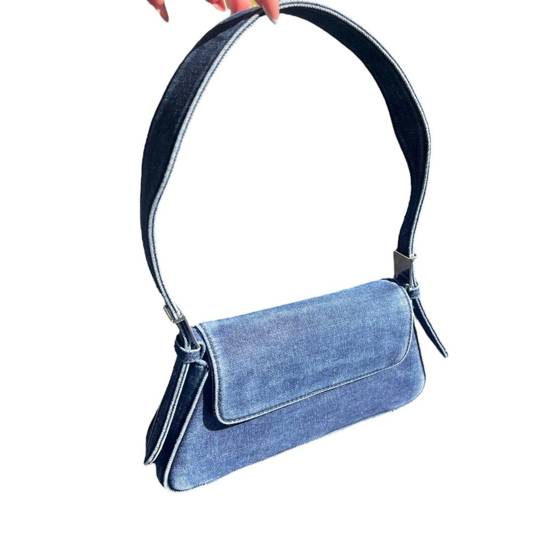 Jeansblå Zara handväska - 1