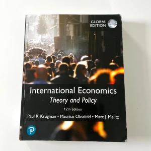 International Economics: Theory and Policy (Global Edition) - Säljer boken 'International Economics: Theory and Policy', 12:e upplagan, Global Edition av Paul R. Krugman, Maurice Obstfeld och Marc J. Melitz. Perfekt för dig som pluggar ekonomi eller är intresserad av internationell handel och ekonomisk teori. 