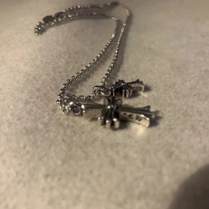 Rockstar Crosses Silver Necklace - 60 cm. Big cross - 3 cm Small cross - 1.3 cm