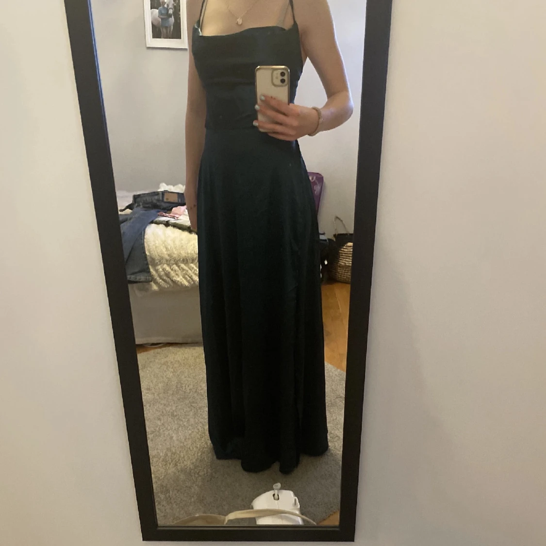 Mörk grön balklänning