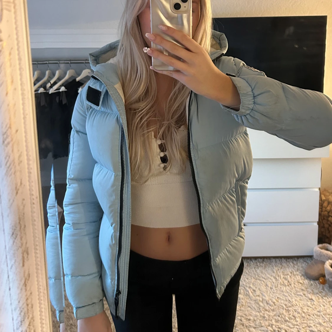 Ljusblå vinterjacka 