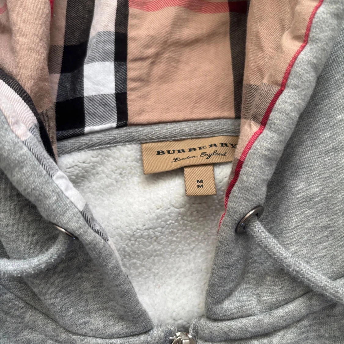 Helt ny Grå hoodie från Burberry med dragkedja - 1