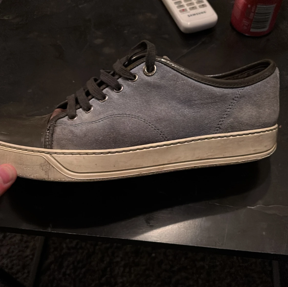 Grå mockasneakers från Lanvin - 1