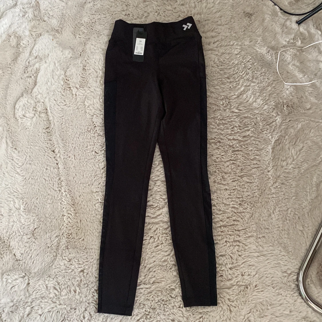 Svarta träningstights XS