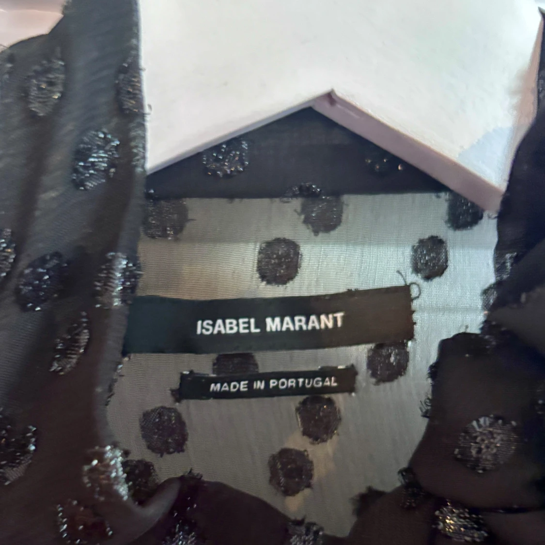 Isabel Marant svart genomskillnig chiffong blus  - 3