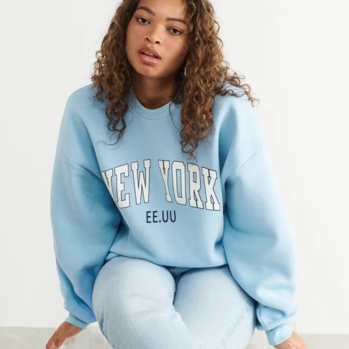 Ljusblå sweatshirt - 1