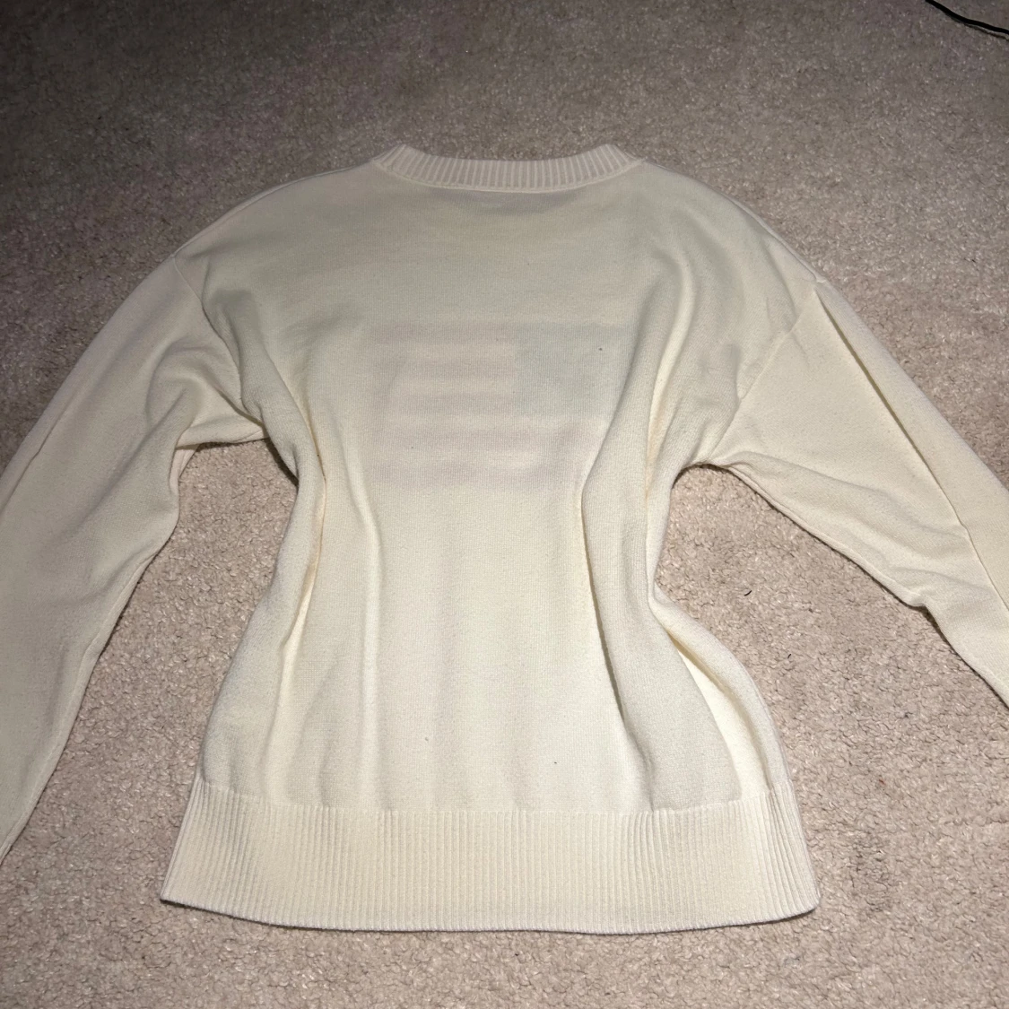 Vit stickad tröja med USA-flagga RYVLS - 1