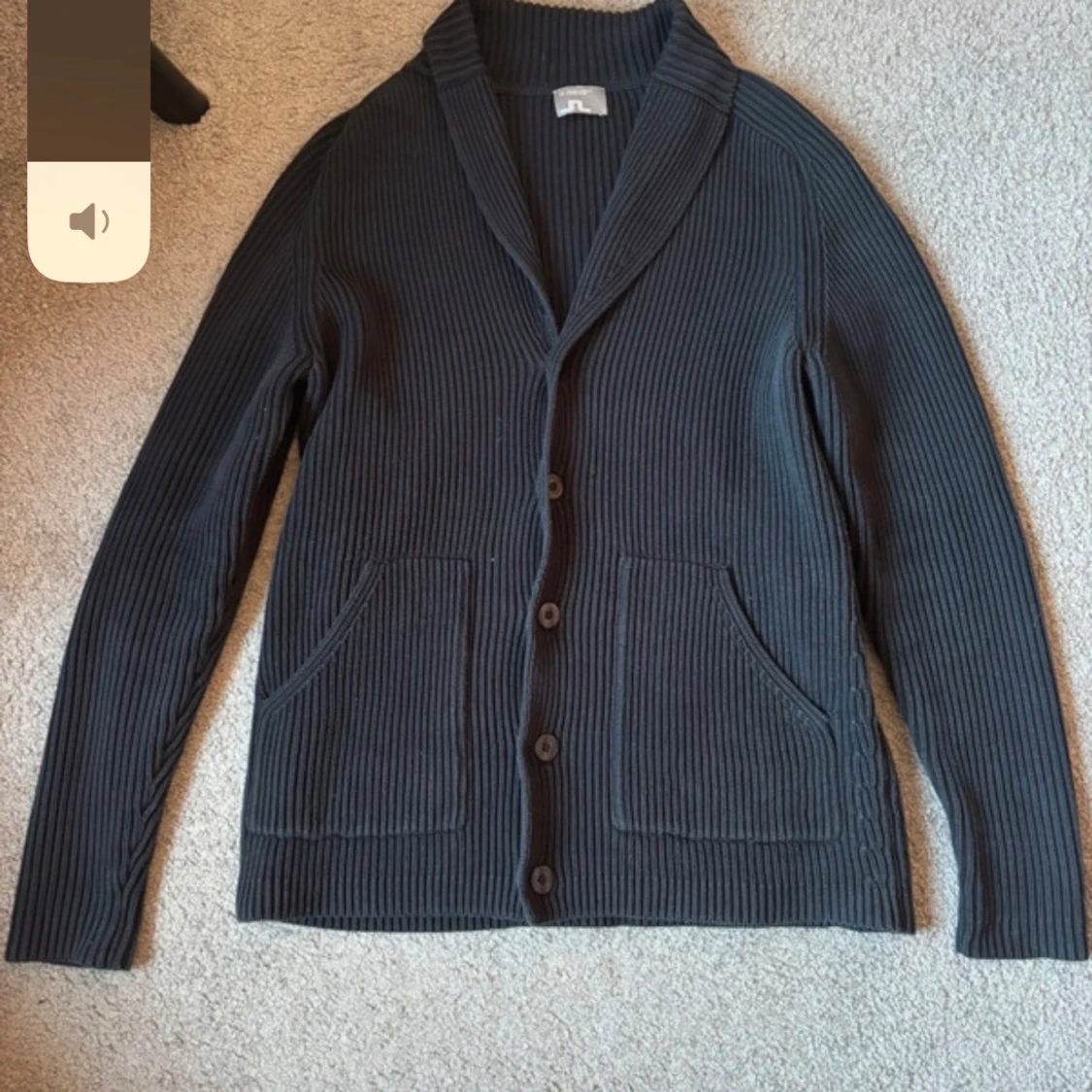 Mörkblå  cardigan jacka från Lindberg - 1