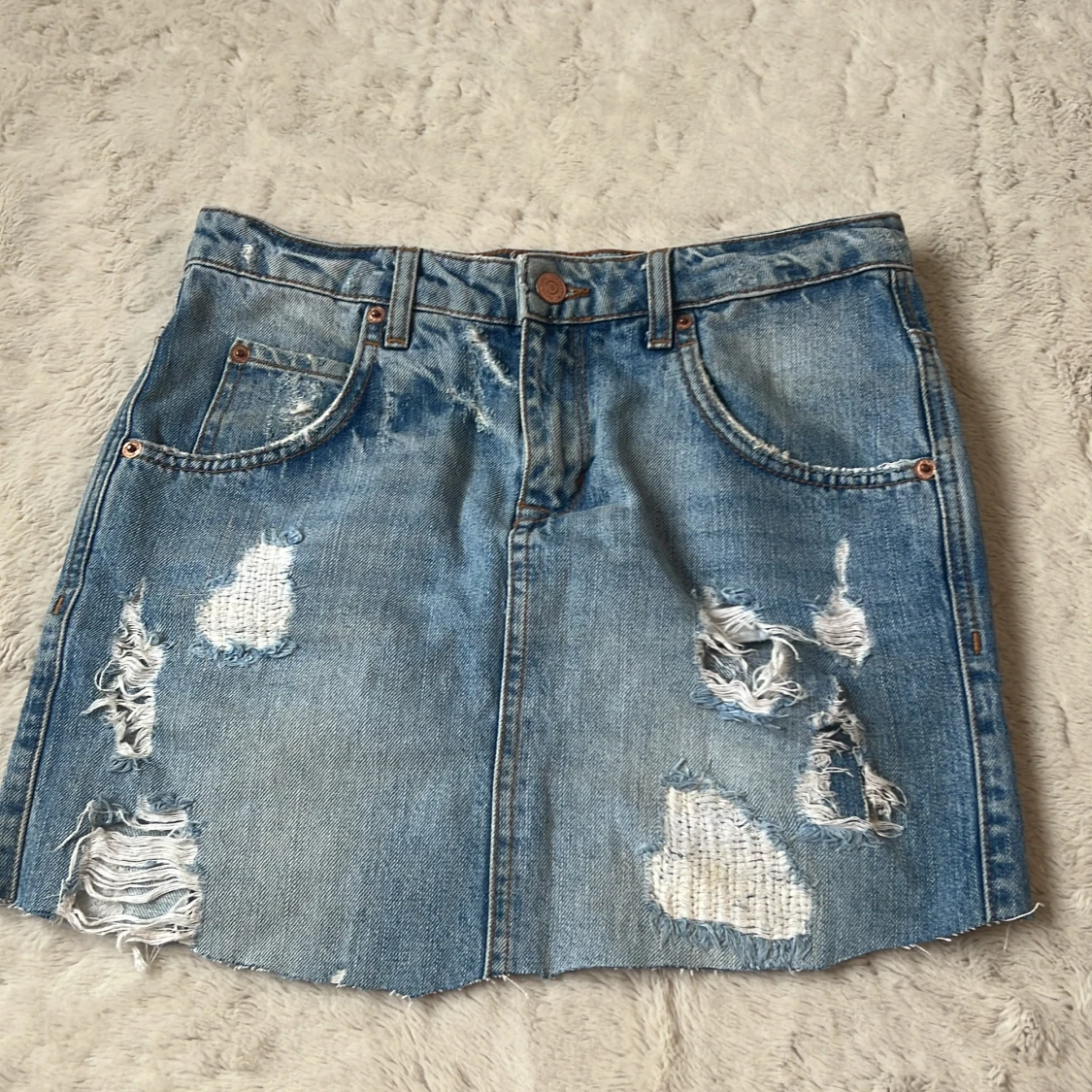 Blå jeanskjol från Perfect Jeans