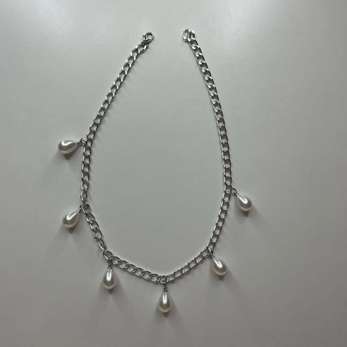 Silver halsband med pärlor  - 2