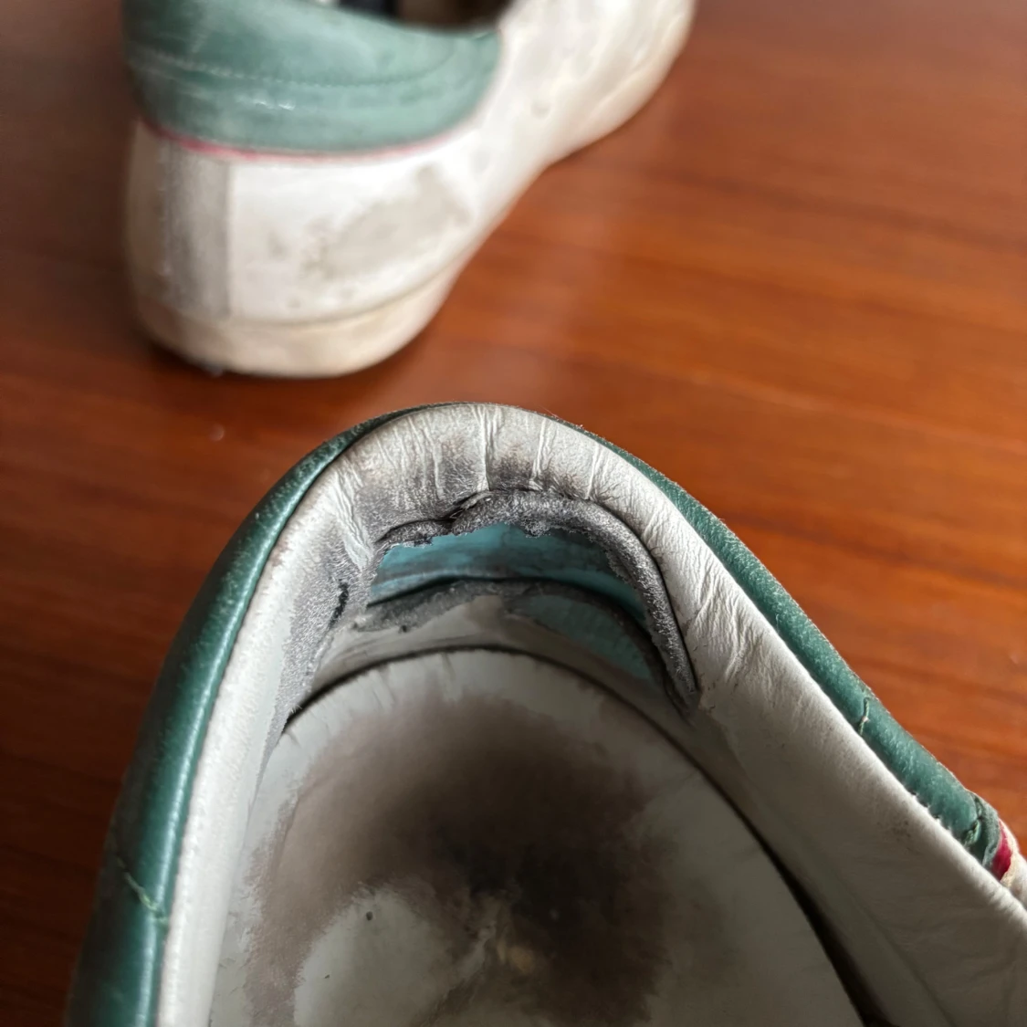 Philippe Model vita sneakers med gröna detaljer - 4