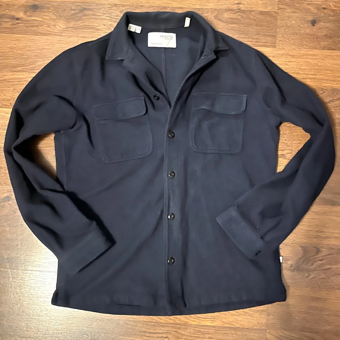 Marinblå overshirt från Selected Homme