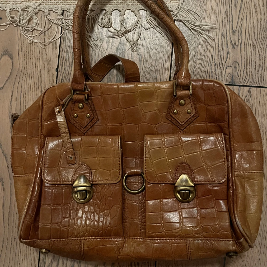 Brun vintage handväska