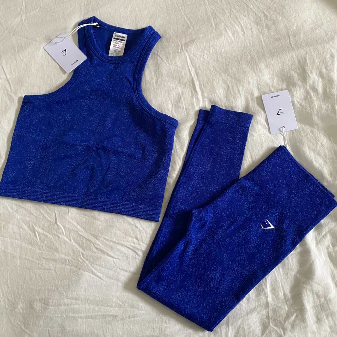 Adapt fleck seamless midi tank från Gymshark + leggings