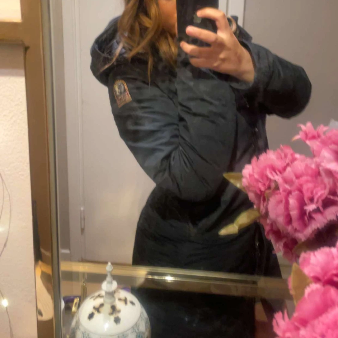 Svart dunjacka med päls från Parajumpers - 1