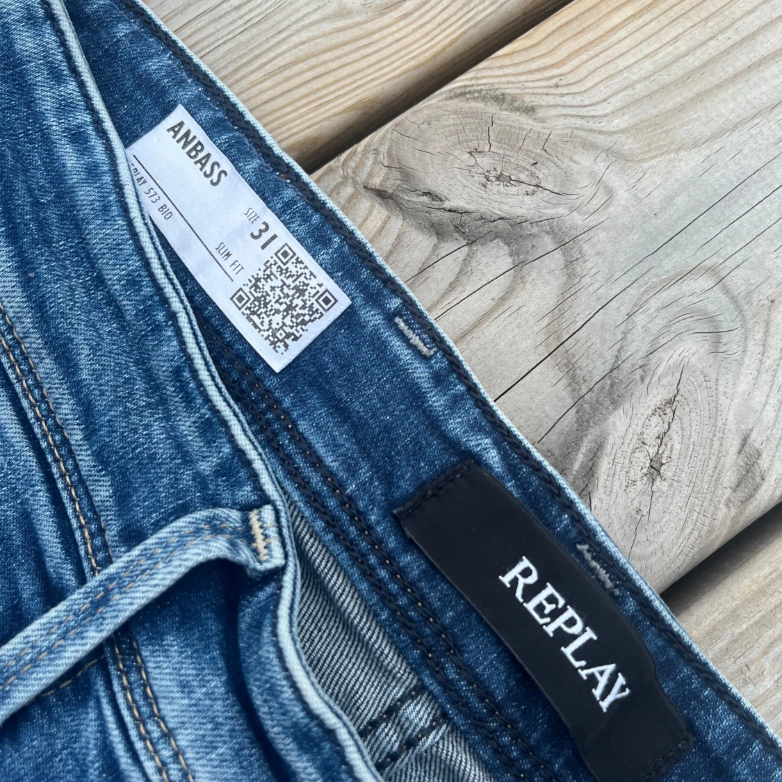 Blå Replay Anbass med slitningar  - 3