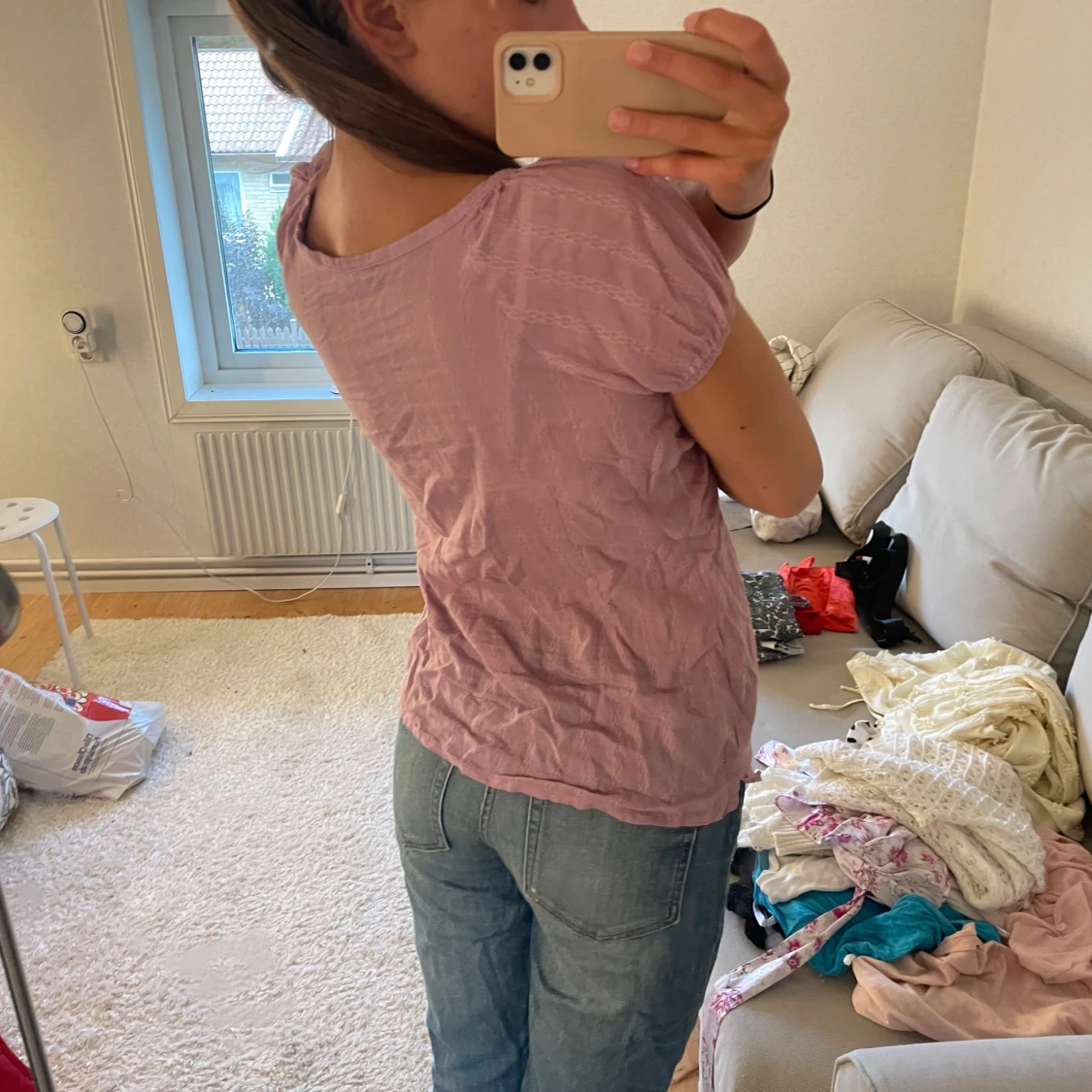 Ljuslila blus med knappar - 2