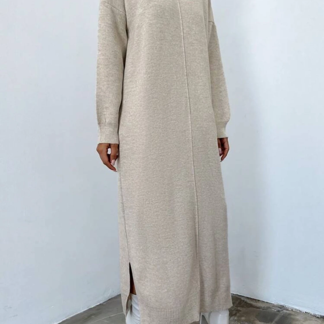 Beige långklänning