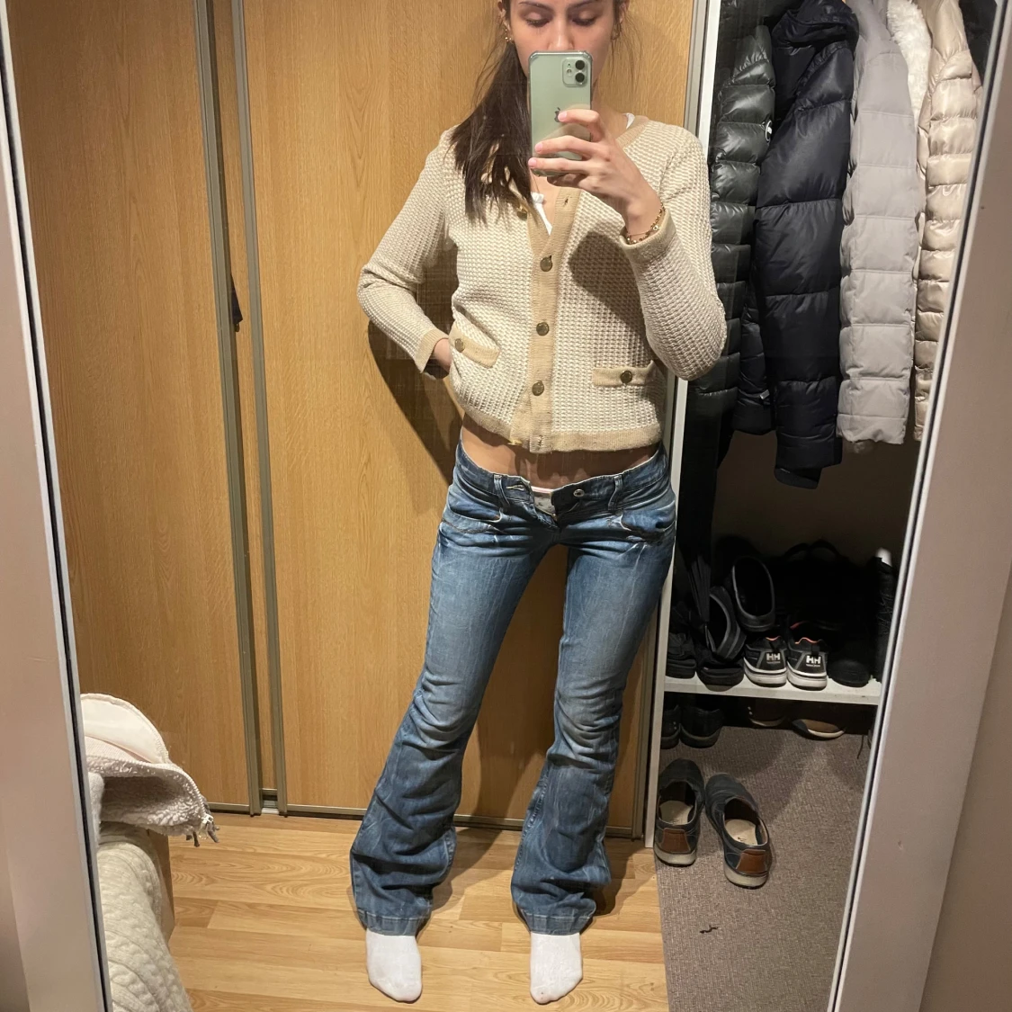 Lågmidjade bootcut jeans  - 2