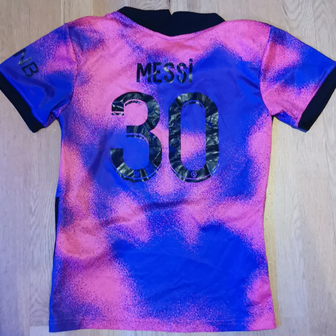 Rosa, blå Messi PSG fotbollströja - 1