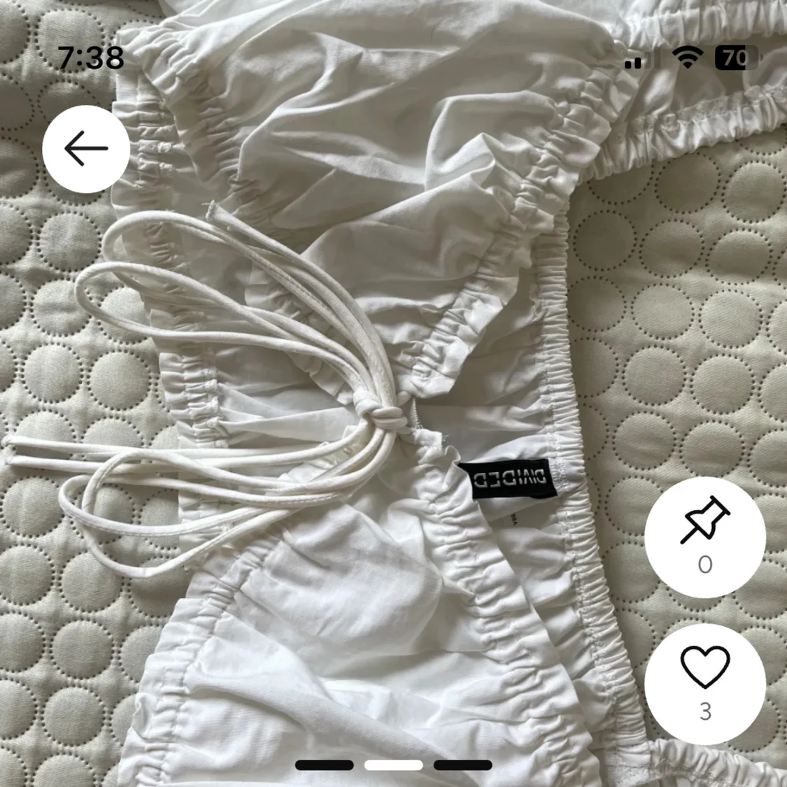 Vit långärmad croppad blus från NA-KD - 1