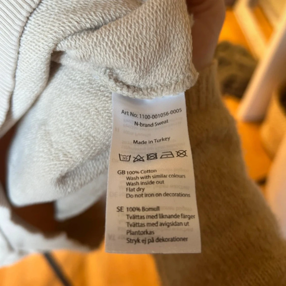 Beige sweatshirt från N-brand - 2