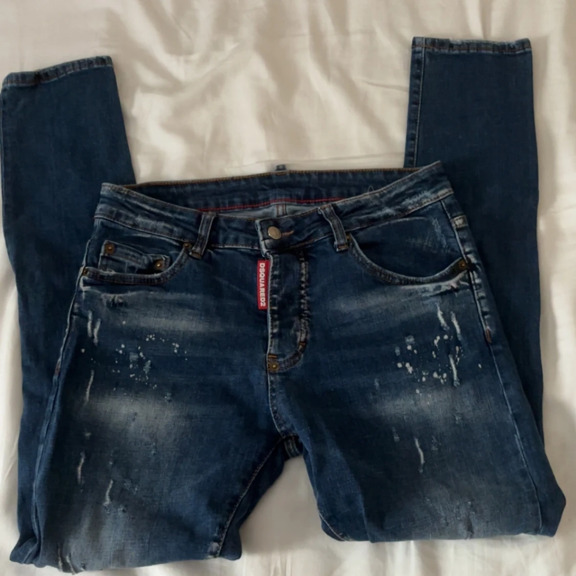 Dsquared2 blå jeans med slitningar - 3