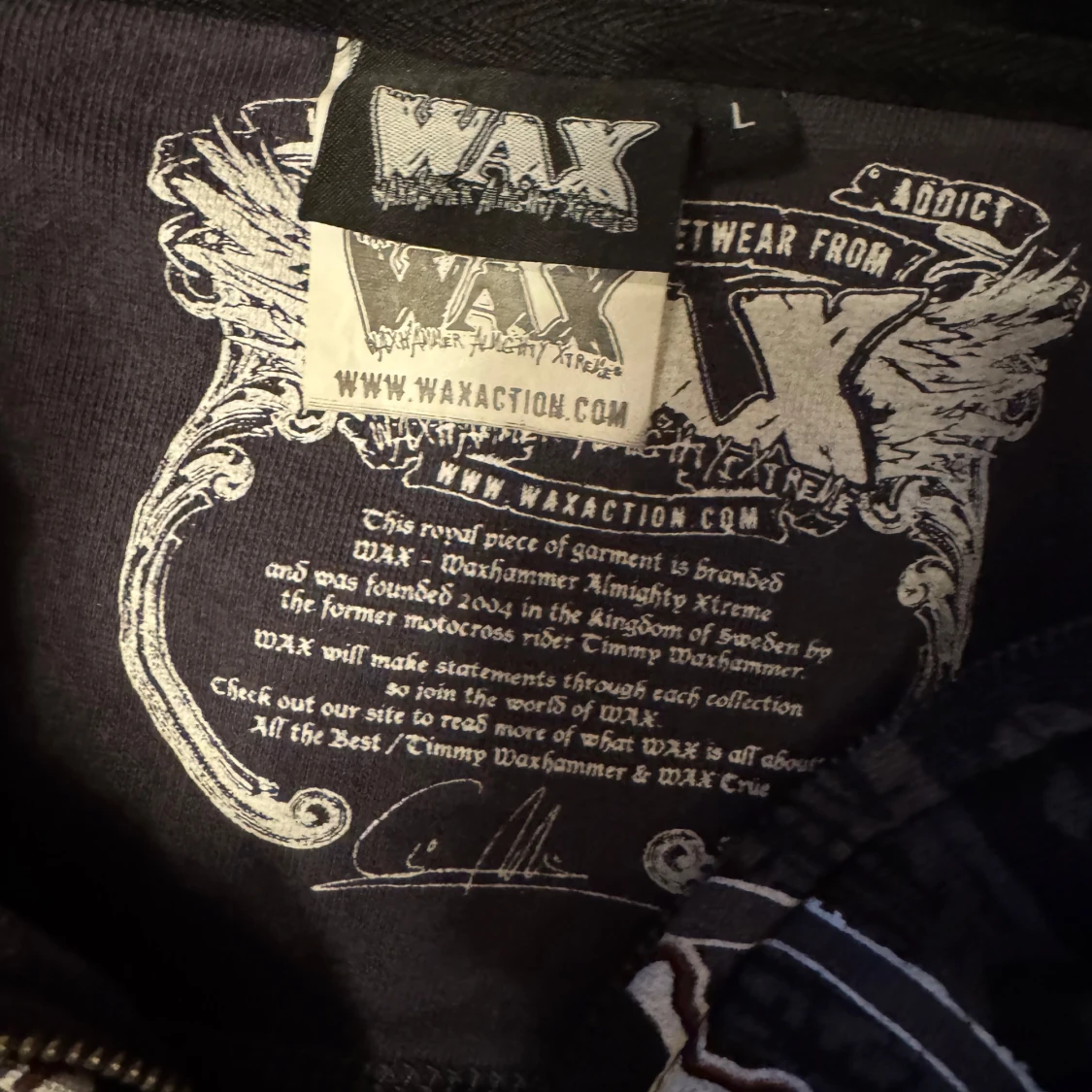 Svart zipup hoodie från WAX - 2