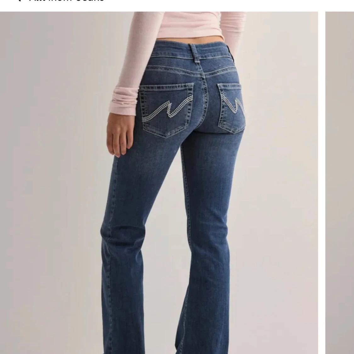 Blå bootcut jeans - 1
