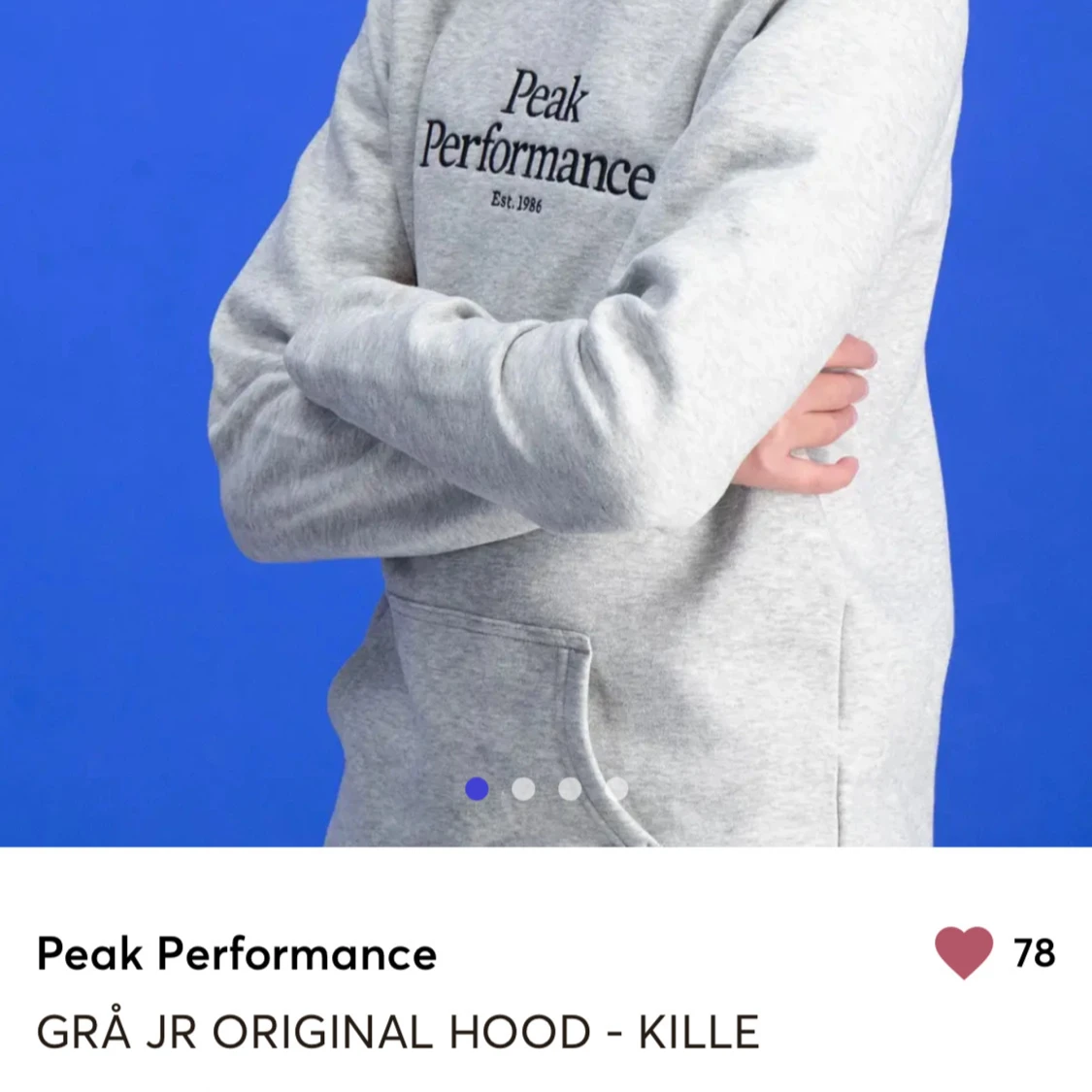 Grå hoodie från Peak Performance