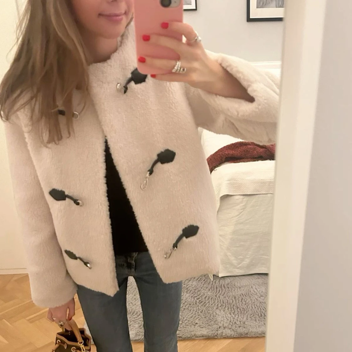 Vit teddyjacka  - 1