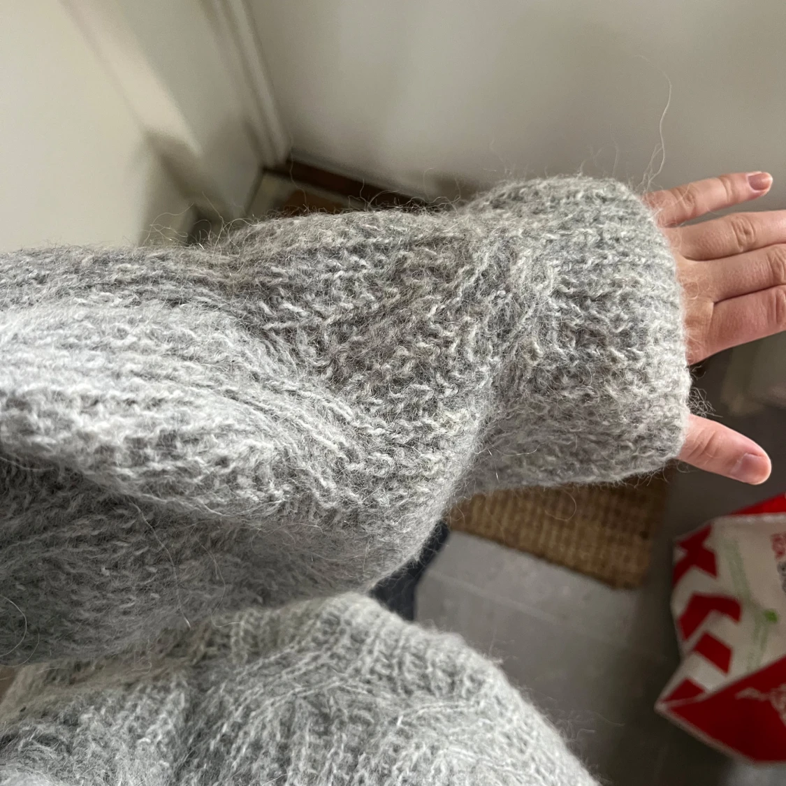 Grå stickad tröja från H&M - 2